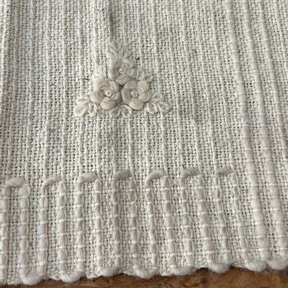 Neutral Natural Hand-Knotted Tufted Wool Rug Natural 24.5 x 29.5" - Picture 8 of 11